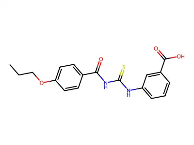 3-[(4-Propoxybenzoyl)carbamothioylamino]benzoic acid structure