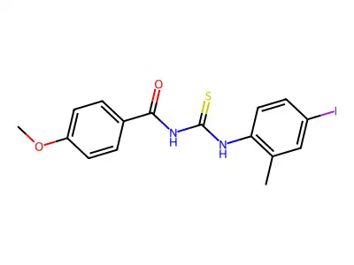 N-[(4-iodo-2-methylphenyl)carbamothioyl]-4-methoxybenzamide structure