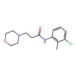 N-(3-chloro-2-methylphenyl)-3-morpholin-4-ylpropanamide structure