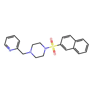 1-Naphthalen-2-ylsulfonyl-4-(pyridin-2-ylmethyl)piperazine structure