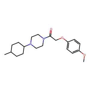 2-(4-Methoxyphenoxy)-1-[4-(4-methylcyclohexyl)piperazin-1-yl]ethanone structure