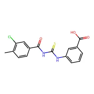 3-[(3-Chloro-4-methylbenzoyl)carbamothioylamino]benzoic acid structure