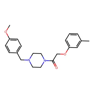 1-[4-[(4-Methoxyphenyl)methyl]piperazin-1-yl]-2-(3-methylphenoxy)ethanone structure