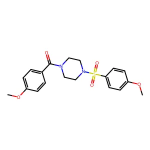 (4-Methoxyphenyl)-[4-(4-methoxyphenyl)sulfonylpiperazin-1-yl]methanone structure