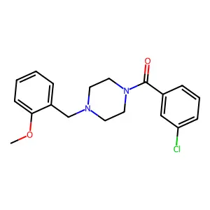 (3-Chlorophenyl)[4-(2-methoxybenzyl)piperazin-1-yl]methanone structure