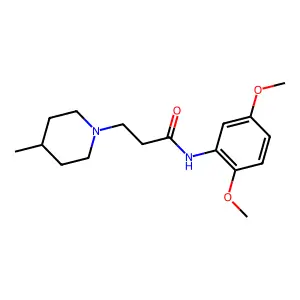 N-(2,5-dimethoxyphenyl)-3-(4-methylpiperidin-1-yl)propanamide structure