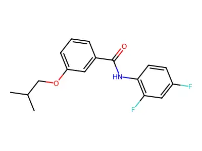 N-(2,4-difluorophenyl)-3-(2-methylpropoxy)benzamide structure