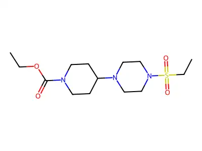 Ethyl 4-(4-(ethylsulfonyl)piperazin-1-yl)piperidine-1-carboxylate structure
