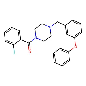 (2-Fluorophenyl)-[4-[(3-phenoxyphenyl)methyl]piperazin-1-yl]methanone structure