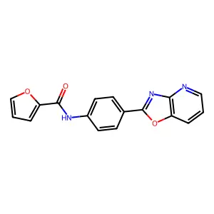 N-(4-[1,3]oxazolo[4,5-b]pyridin-2-ylphenyl)-2-furamide structure