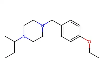 1-(Butan-2-yl)-4-(4-ethoxybenzyl)piperazine structure
