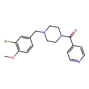 [4-[(3-Bromo-4-methoxyphenyl)methyl]piperazin-1-yl]-pyridin-4-ylmethanone structure