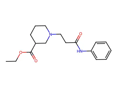 Ethyl 1-[3-oxo-3-(phenylamino)propyl]piperidine-3-carboxylate structure