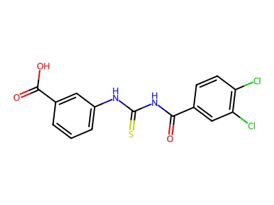 3-[(3,4-Dichlorobenzoyl)carbamothioylamino]benzoic acid structure