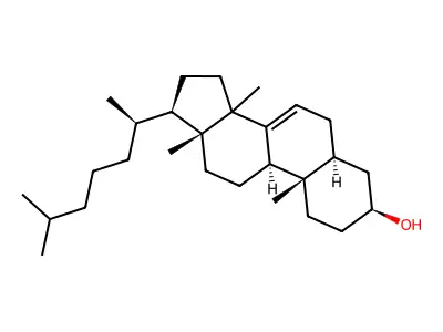 14-Methylcholest-7-en-3-ol structure