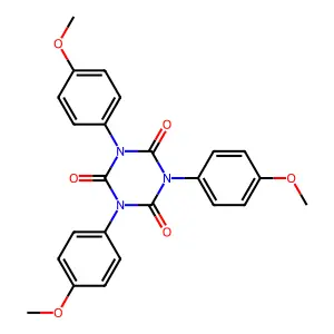 1,3,5-Tris(4-methoxyphenyl)-1,3,5-triazine-2,4,6(1H,3H,5H)-trione structure