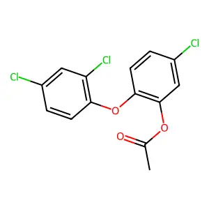 5-Chloro-2-(2,4-dichlorophenoxy)phenyl acetate structure