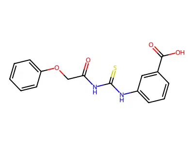 3-[(2-Phenoxyacetyl)carbamothioylamino]benzoic acid structure