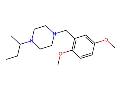 1-(Butan-2-yl)-4-(2,5-dimethoxybenzyl)piperazine structure