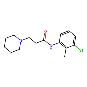 N-(3-chloro-2-methylphenyl)-3-(piperidin-1-yl)propanamide structure