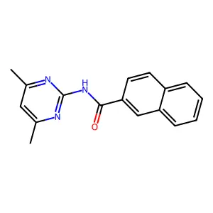 N-(4,6-dimethyl-2-pyrimidinyl)-2-naphthamide structure