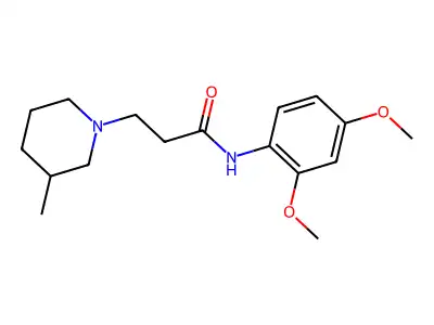 N-(2,4-dimethoxyphenyl)-3-(3-methylpiperidin-1-yl)propanamide structure