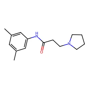 N-(3,5-dimethylphenyl)-3-pyrrolidin-1-ylpropanamide structure