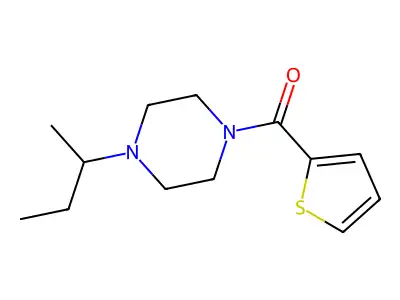 1-Sec-butyl-4-(2-thienylcarbonyl)piperazine structure