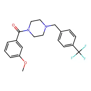 (3-Methoxyphenyl)-[4-[[4-(trifluoromethyl)phenyl]methyl]piperazin-1-yl]methanone structure