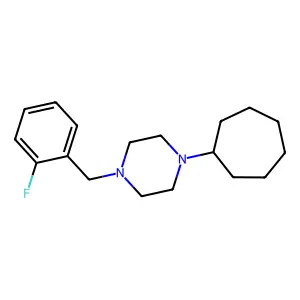 1-Cycloheptyl-4-[(2-fluorophenyl)methyl]piperazine structure