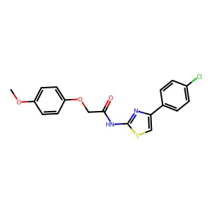 N-(4-(4-Chlorophenyl)-1,3-thiazol-2-YL)-2-(4-methoxyphenoxy)acetamide structure