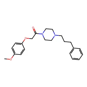 2-(4-Methoxyphenoxy)-1-[4-(3-phenylpropyl)piperazin-1-yl]ethanone structure