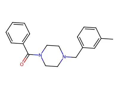1-Benzoyl-4-(3-methylbenzyl)piperazine structure
