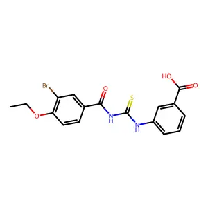3-[(3-Bromo-4-ethoxybenzoyl)carbamothioylamino]benzoic acid structure