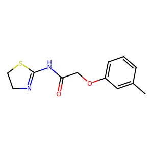 N-(4,5-dihydro-1,3-thiazol-2-yl)-2-(3-methylphenoxy)acetamide structure