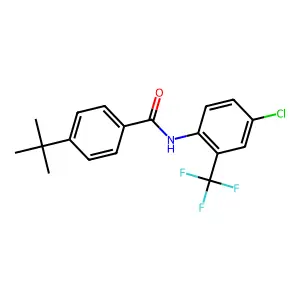 4-tert-butyl-N-[4-chloro-2-(trifluoromethyl)phenyl]benzamide structure