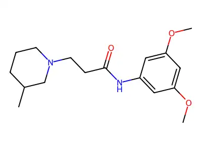 N-(3,5-dimethoxyphenyl)-3-(3-methylpiperidin-1-yl)propanamide structure