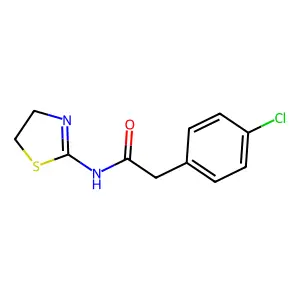 2-(4-chlorophenyl)-N-(4,5-dihydro-1,3-thiazol-2-yl)acetamide structure