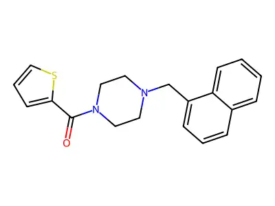 [4-(Naphthalen-1-ylmethyl)piperazin-1-yl]-thiophen-2-ylmethanone structure
