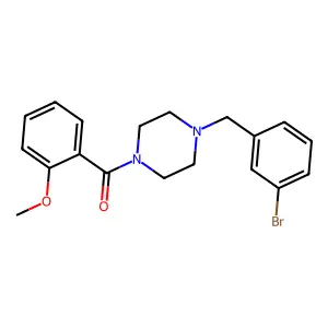 [4-[(3-Bromophenyl)methyl]piperazin-1-yl]-(2-methoxyphenyl)methanone structure