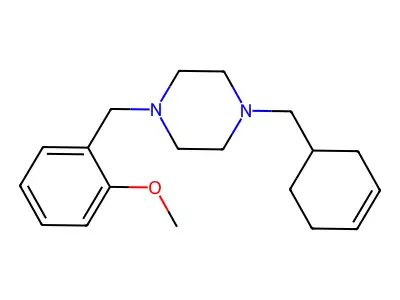 1-(Cyclohex-3-en-1-ylmethyl)-4-(2-methoxybenzyl)piperazine structure