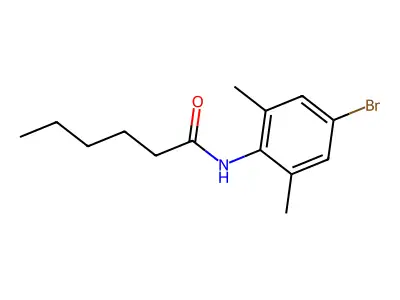 N-(4-bromo-2,6-dimethylphenyl)hexanamide structure