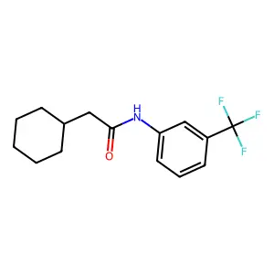 2-cyclohexyl-N-[3-(trifluoromethyl)phenyl]acetamide structure