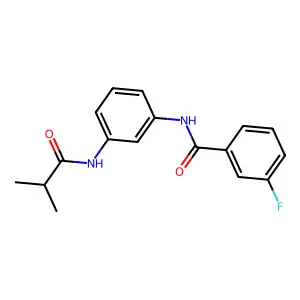 3-fluoro-N-[3-(isobutyrylamino)phenyl]benzamide structure
