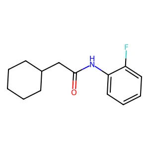 2-cyclohexyl-N-(2-fluorophenyl)acetamide structure