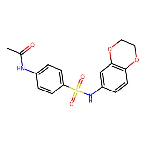 N-[4-(2,3-dihydro-1,4-benzodioxin-6-ylsulfamoyl)phenyl]acetamide structure