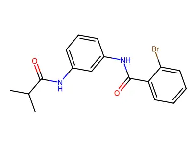 2-bromo-N-[3-(2-methylpropanamido)phenyl]benzamide structure