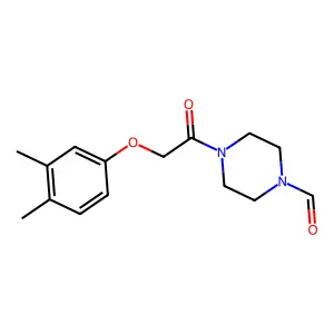4-[(3,4-Dimethylphenoxy)acetyl]-1-piperazinecarbaldehyde structure