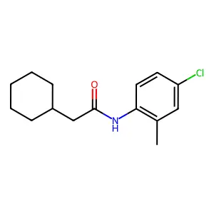N-(4-chloro-2-methylphenyl)-2-cyclohexylacetamide structure