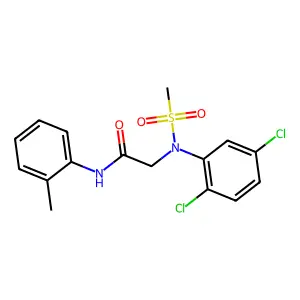 2-(2,5-dichloro-N-methylsulfonylanilino)-N-(2-methylphenyl)acetamide structure
